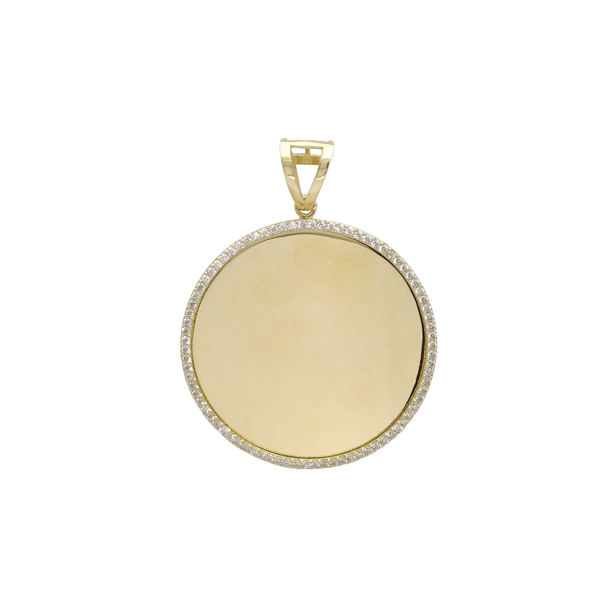 Round Memorial Picture Medallion Pendant (14K)