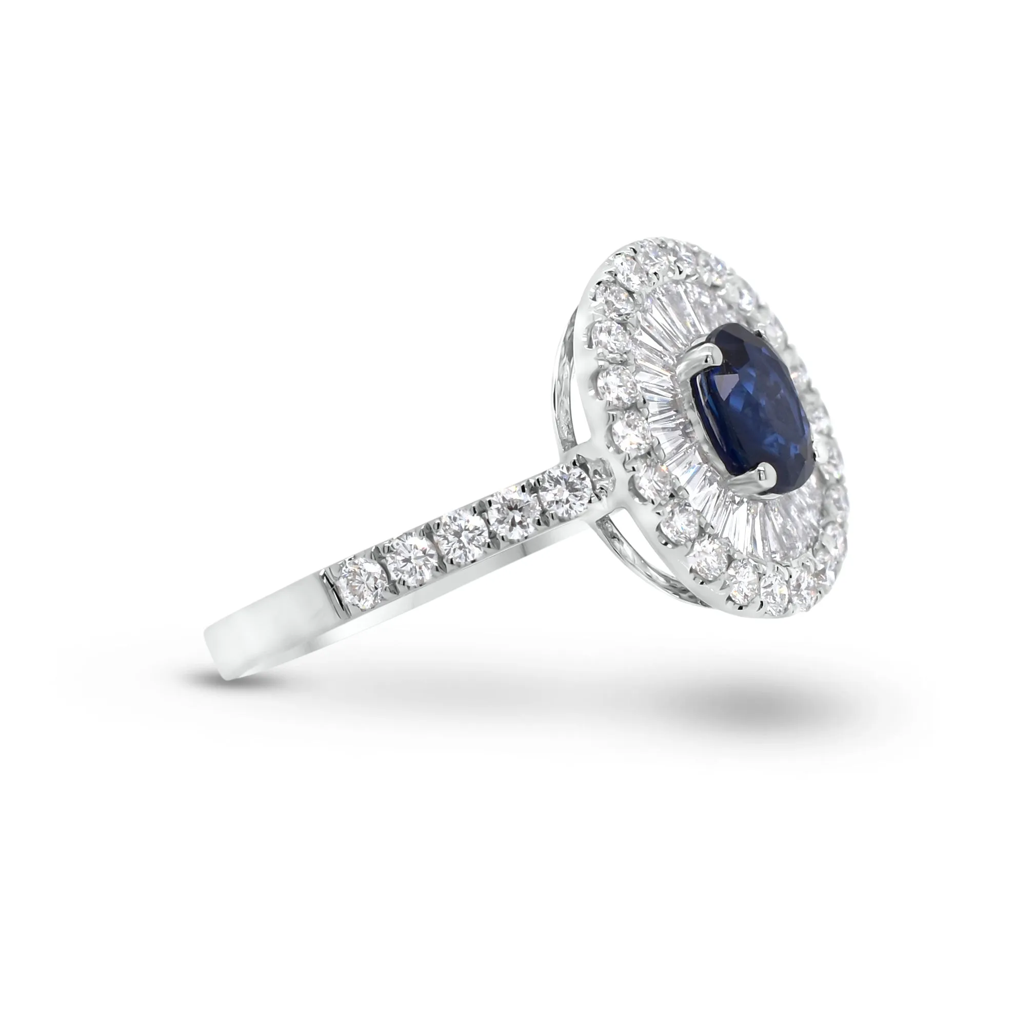 Sapphire Double Halo Ring