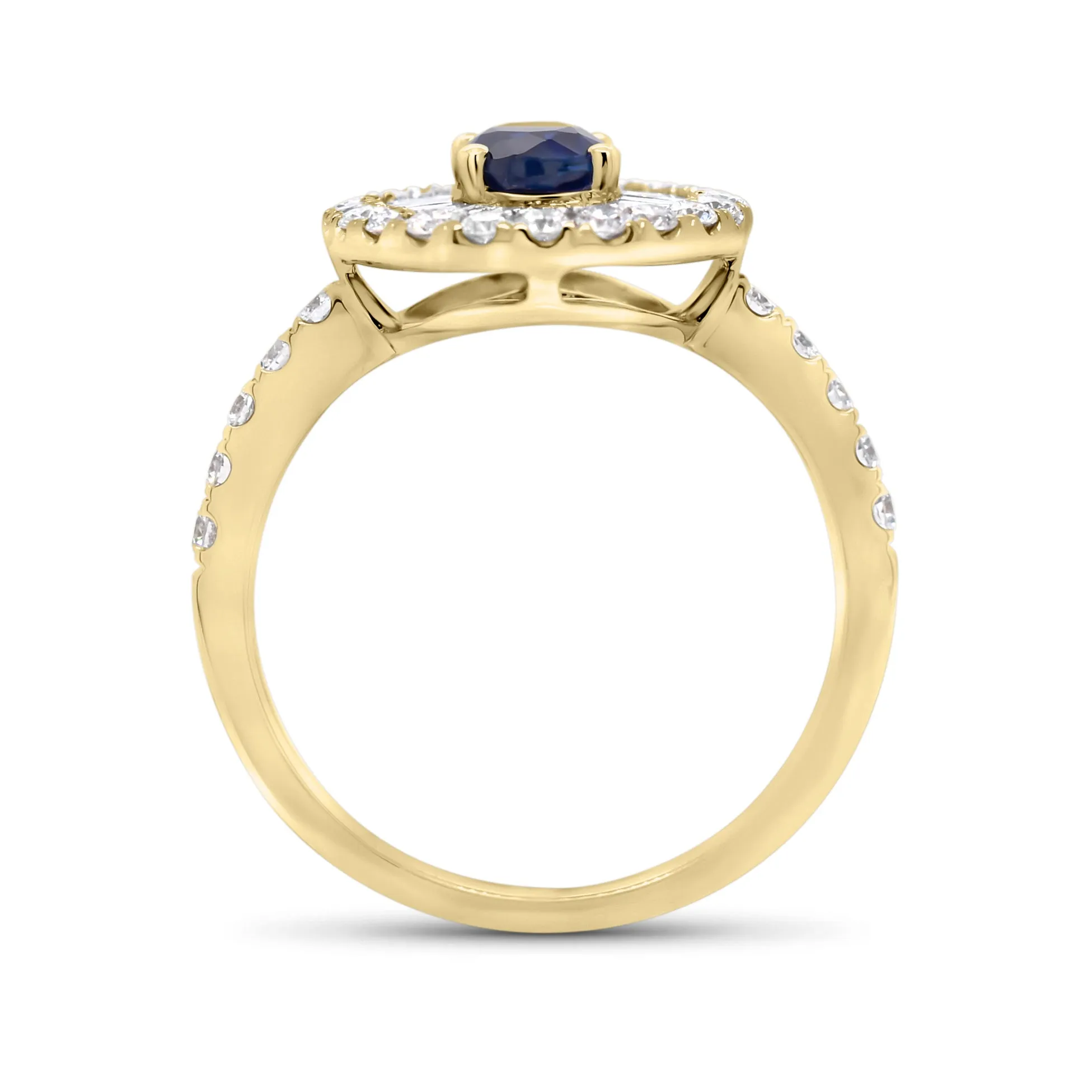 Sapphire Double Halo Ring