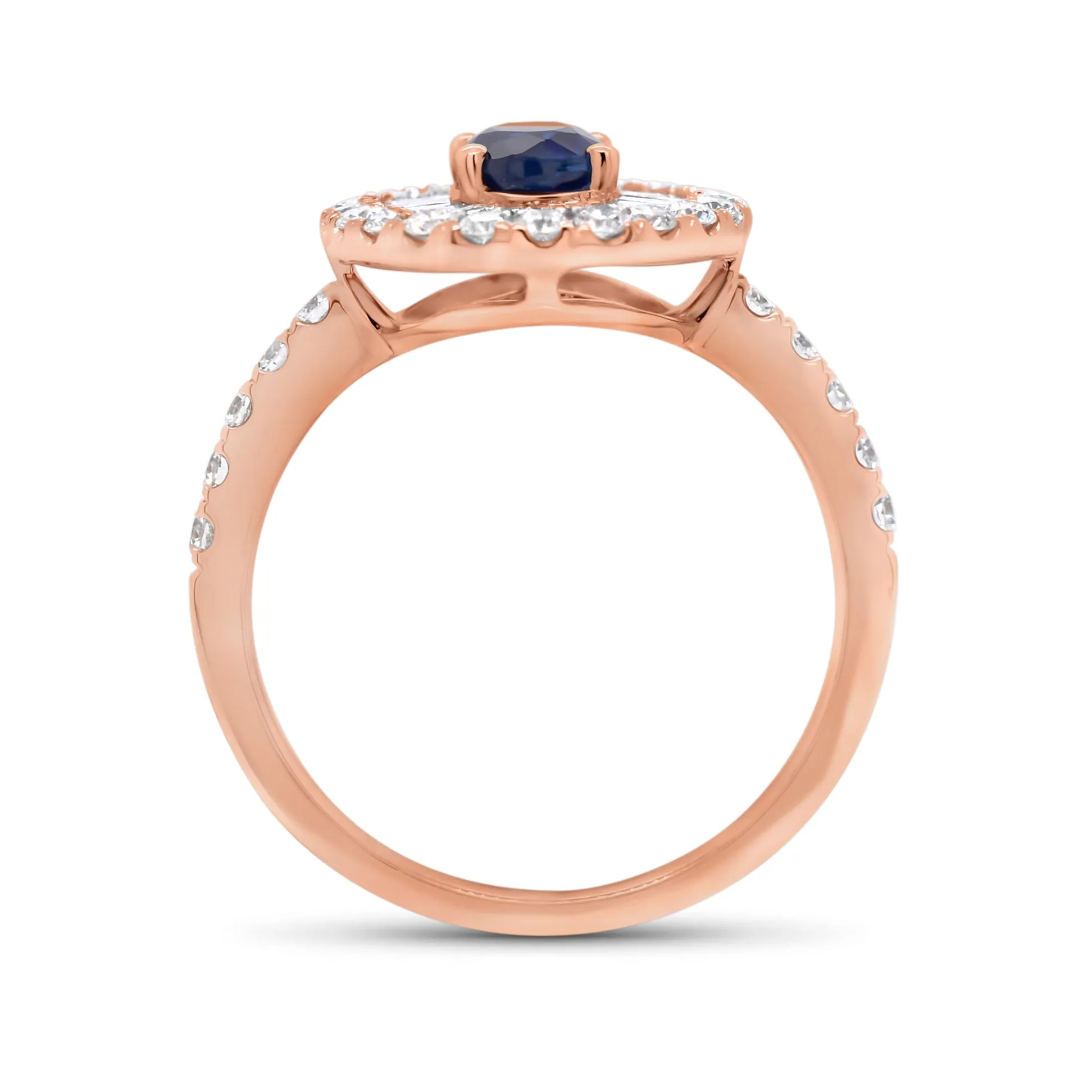 Sapphire Double Halo Ring