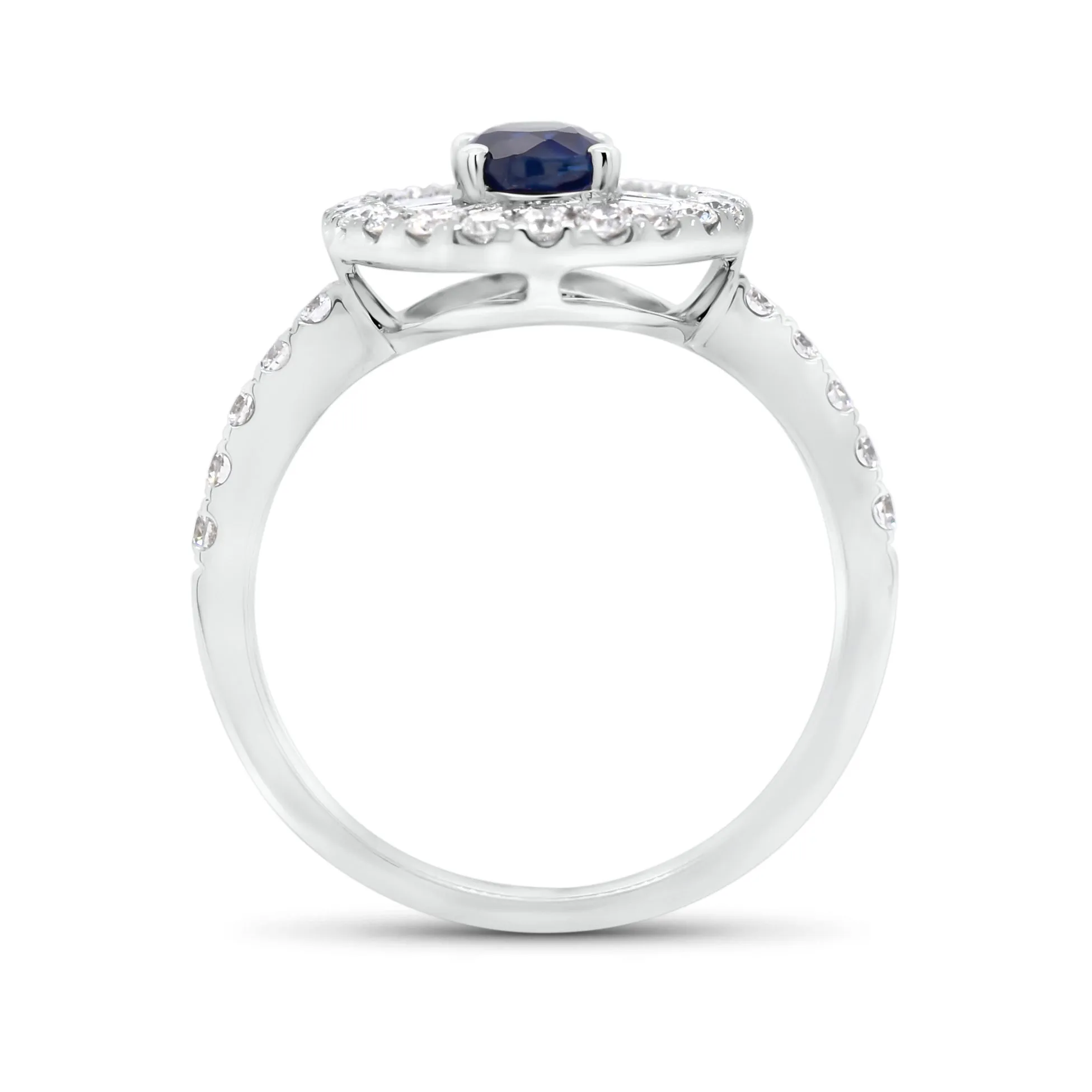 Sapphire Double Halo Ring