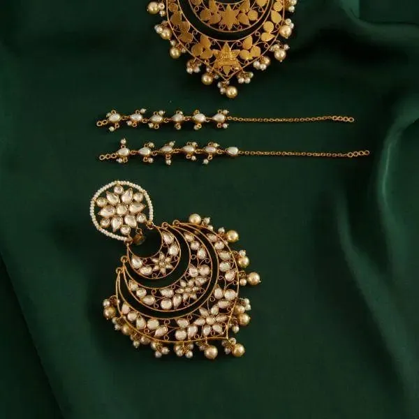 Silver Gold Plated Chandbali