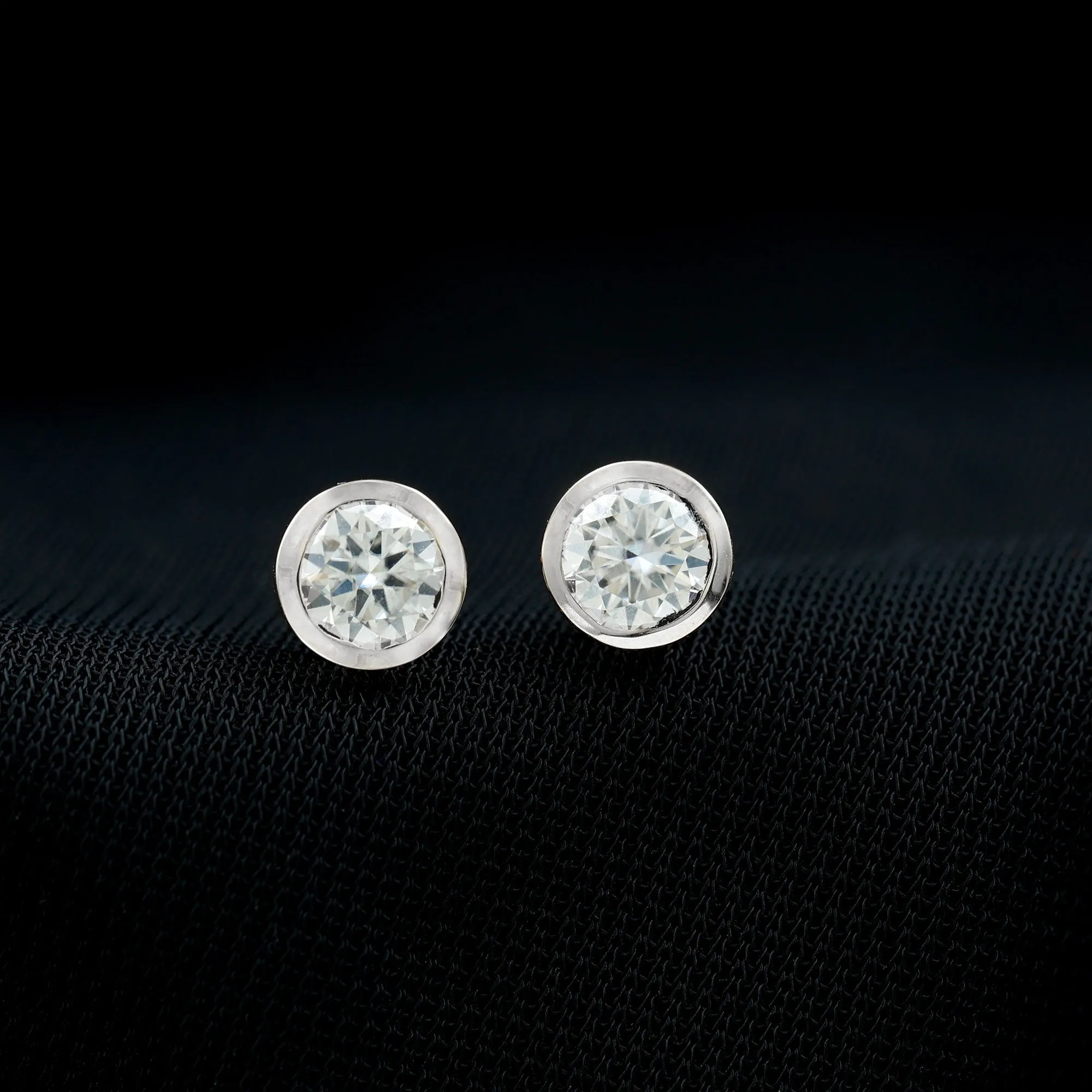 Solitaire Lab Grown Diamond Dainty Stud Earrings