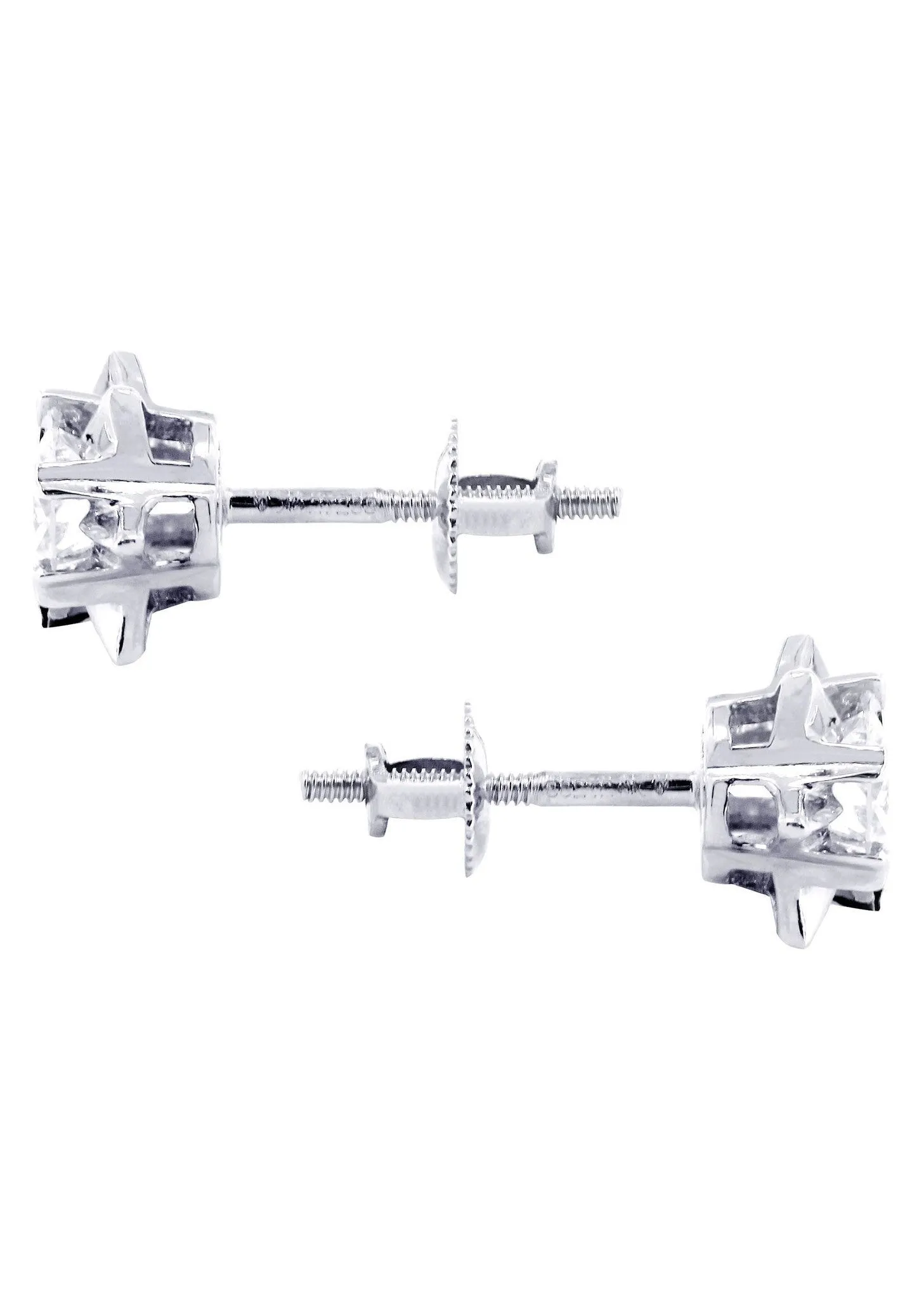 Stud Diamond Earrings For Men | 14K White Gold | 0.44 Carats