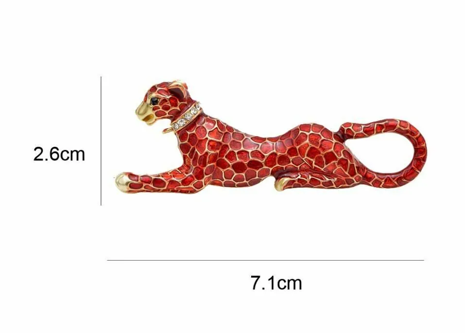 Stunning vintage look gold plated retro leopard celebrity brooch broach pin f30