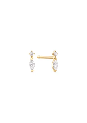 The Solstice Cultured Diamond 9ct Solid Gold Stud Earrings