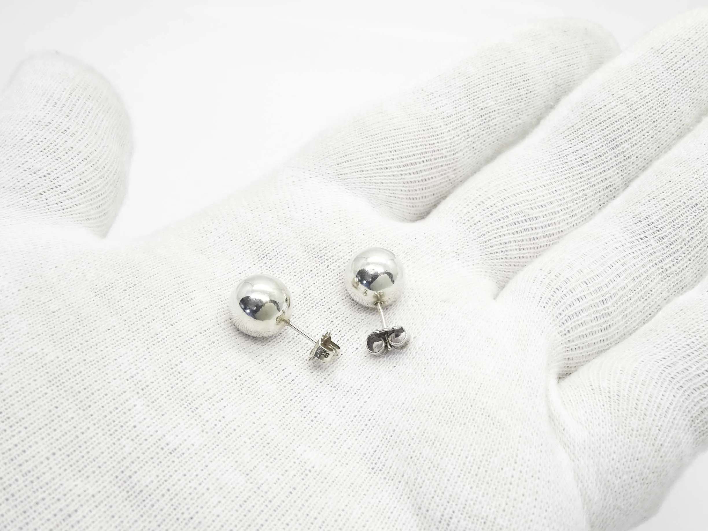 Tiffany & Co HardWear 10mm Ball Stud Earrings Sterling Silver