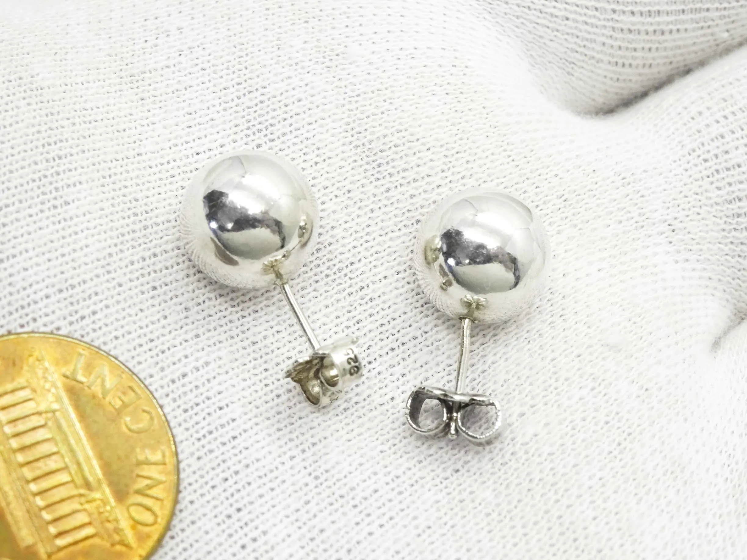 Tiffany & Co HardWear 10mm Ball Stud Earrings Sterling Silver