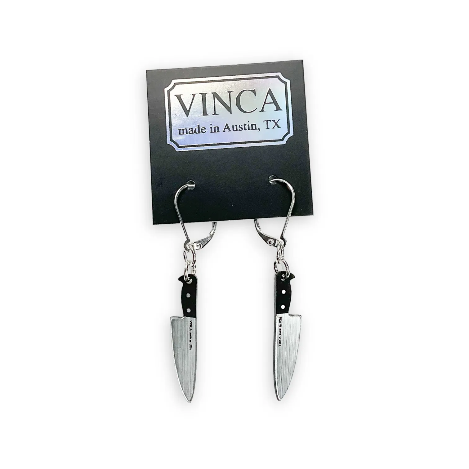 Tiny 1” Chef's Knife Dangle Earrings