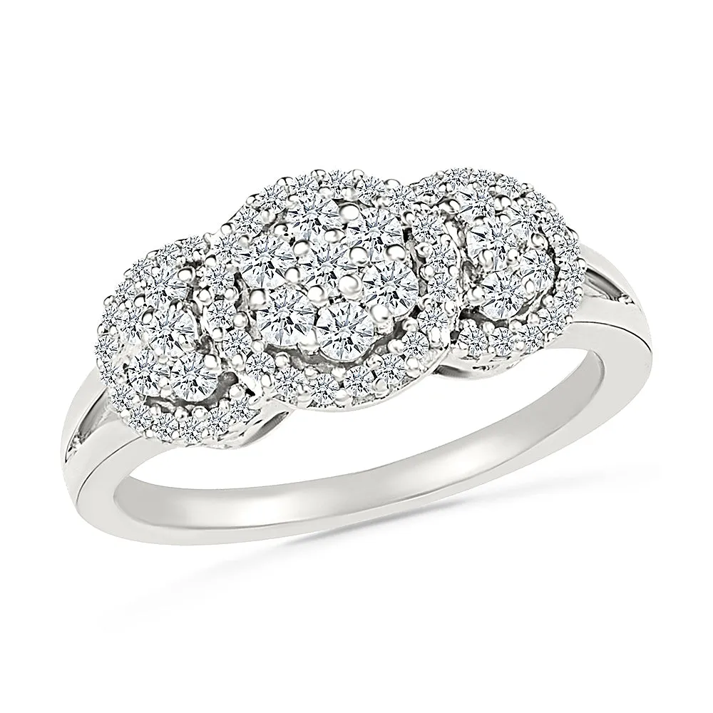 Triplet Diamond Ring