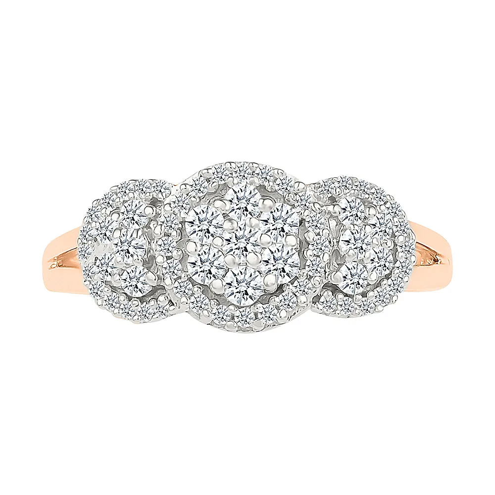 Triplet Diamond Ring