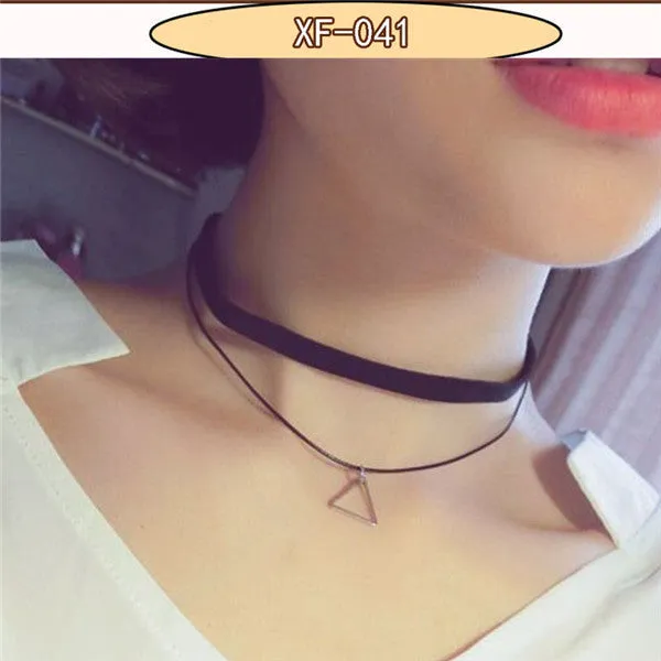 Victorian Crystal Choker Necklace Black Lace Choker Collar Vintage Women Wedding Jewelry Necklace Pendants Women Christmas Gift