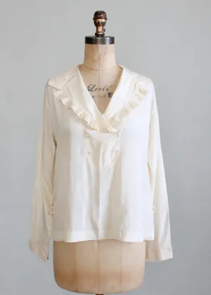 Vintage 1920s Silk Midi Blouse