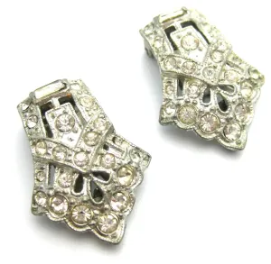 Vintage 1940s Paste Dress Clips