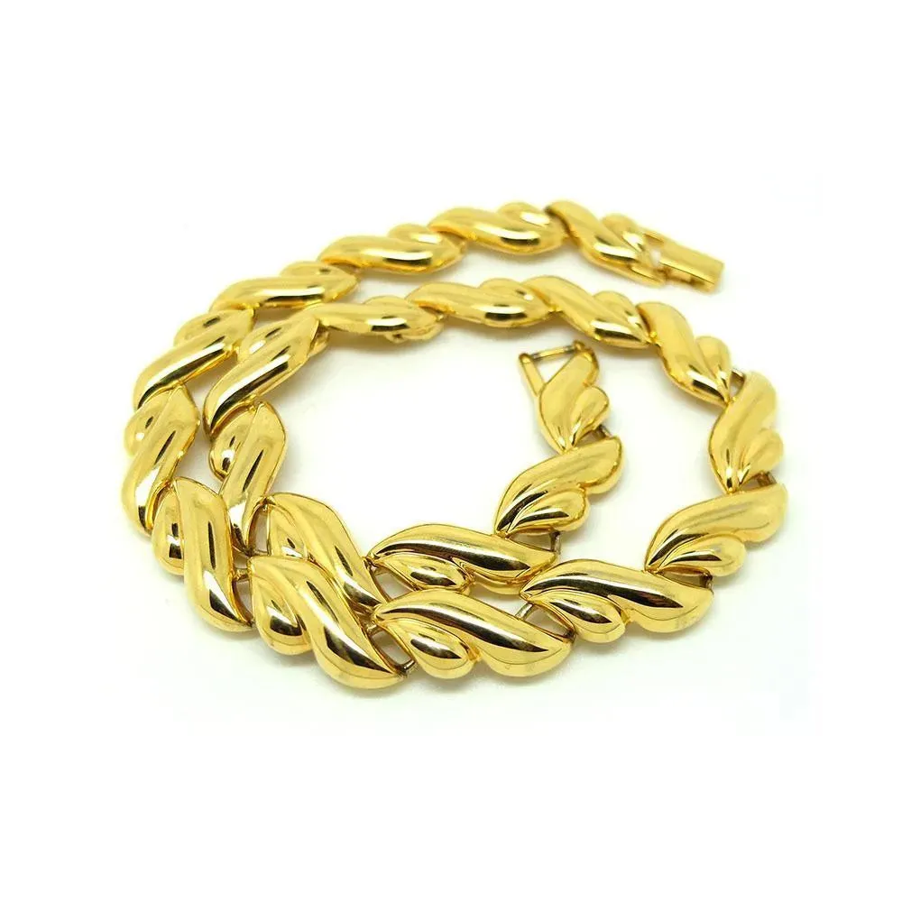 Vintage 1980s Napier Gold Chain Necklace