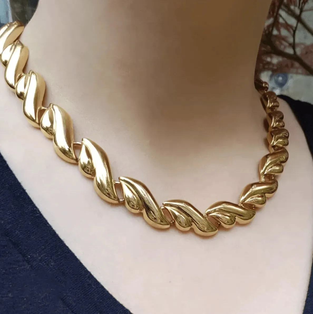 Vintage 1980s Napier Gold Chain Necklace