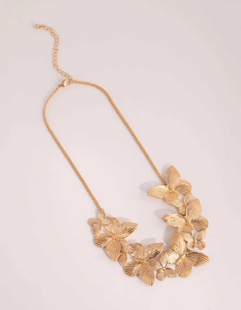 Washed Gold Butterfly Chain Necklace