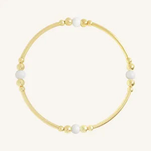 White Agate Ava Bracelet - Stone of Resilience