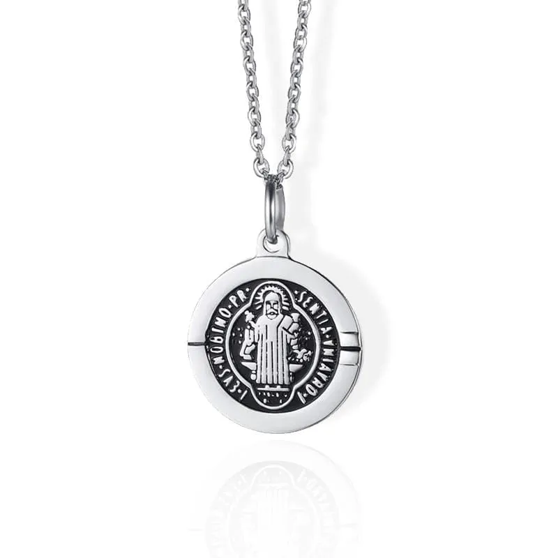 Women's Christian Necklace <br> St Benedict Medal