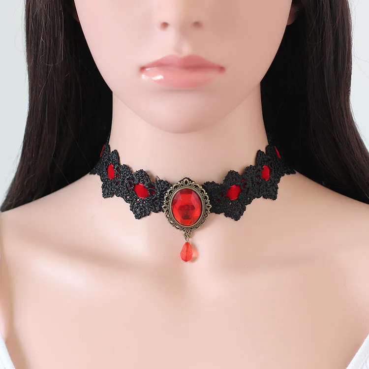 Women's Lace and Velvet  Necklace