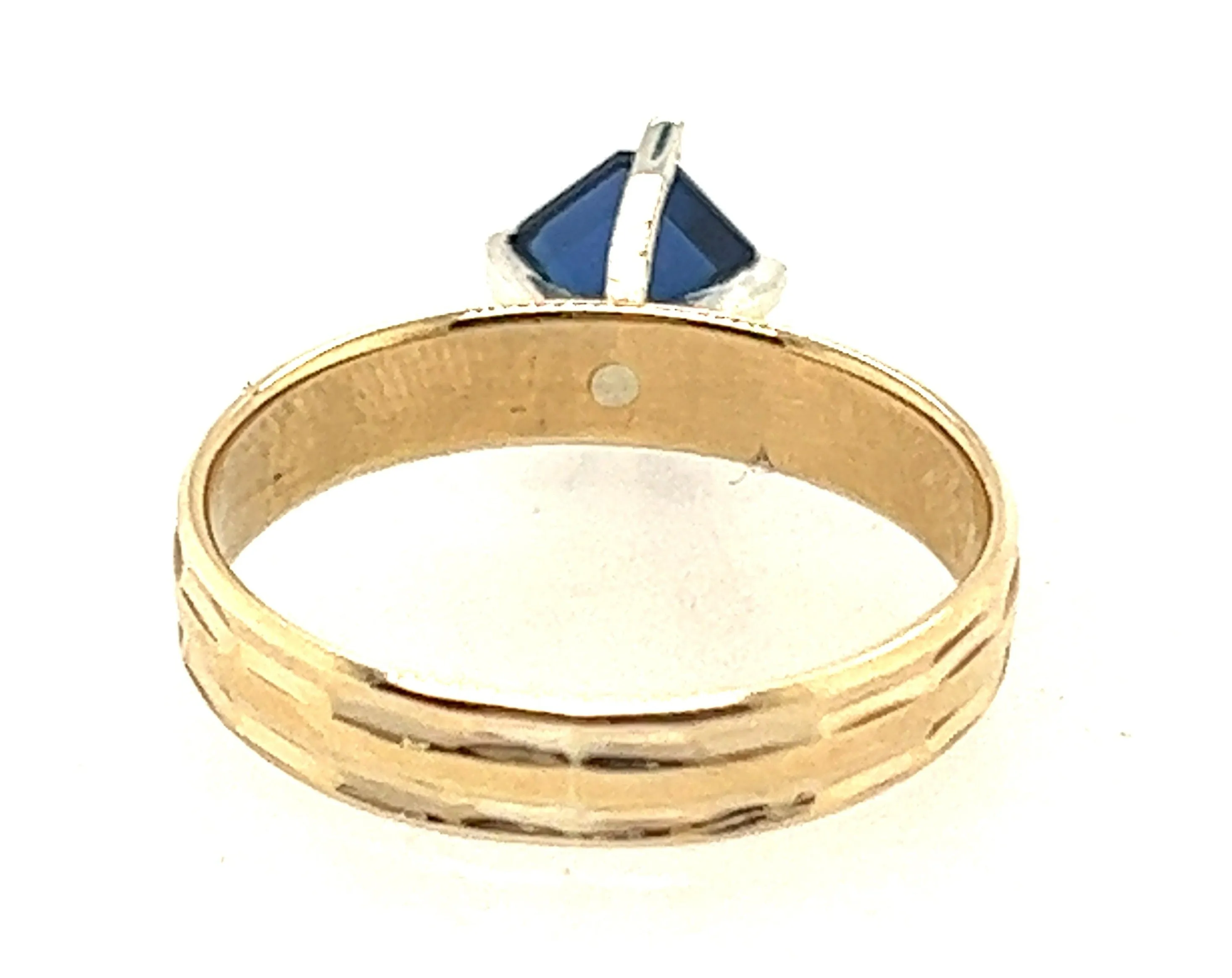 Yellow & White Gold Sapphire Ring