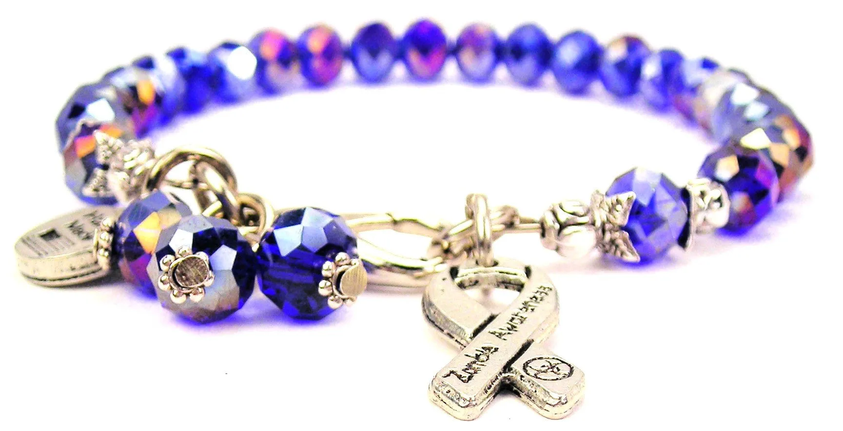 Zombie Awareness Splash Of Color Crystal Bracelet